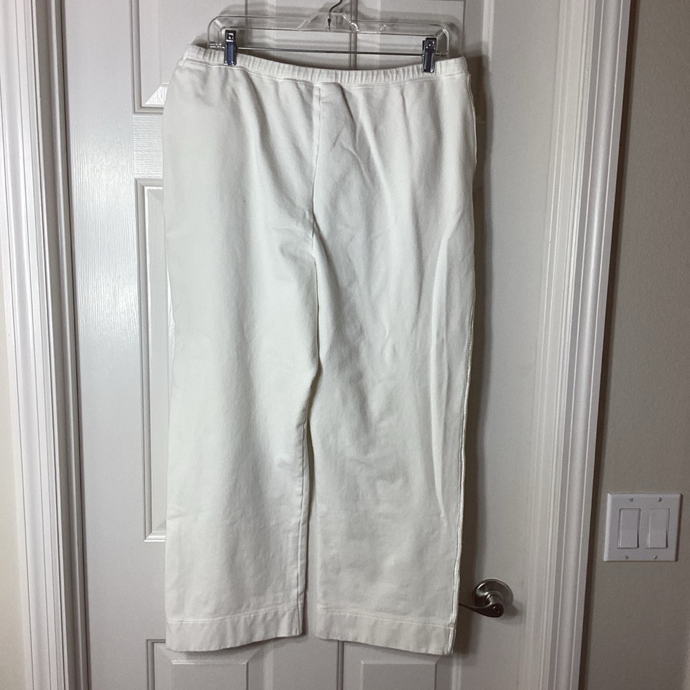 Liz Claiborne Villager Off-White Joggers Sz XL Pull-On Pants - Picture 4 of 13